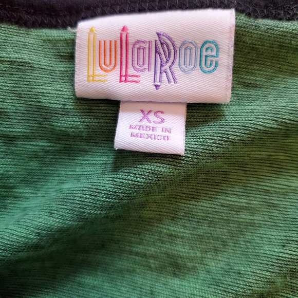 LuLaRoe Short Sleeve Hi-Low Striped Shirt Size XS - Picture 6 of 7